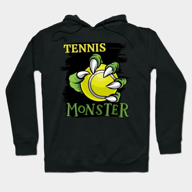 Tennis monster sport Gift for Tennis player love Tennis funny present for kids and adults Hoodie by BoogieCreates